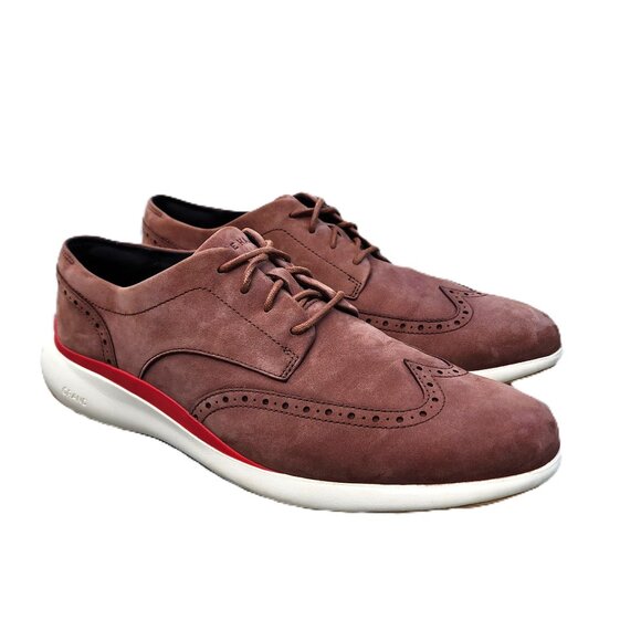 Cole Haan Original Grand Nubuck Wingtip Brogue Casual Oxfords 11 - Picture 1 of 11